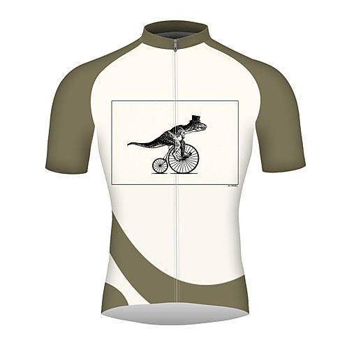 

21Grams Men's Short Sleeve Cycling Jersey Summer Spandex Polyester GrayWhite Bike Jersey Top Mountain Bike MTB Road Bike Cycling Quick Dry Breathable Reflective Strips Sports Clothing Apparel