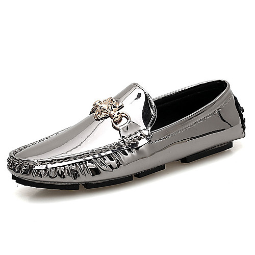 

Men's Loafers & Slip-Ons Moccasin Casual Daily PU Breathable White Black Gray Summer