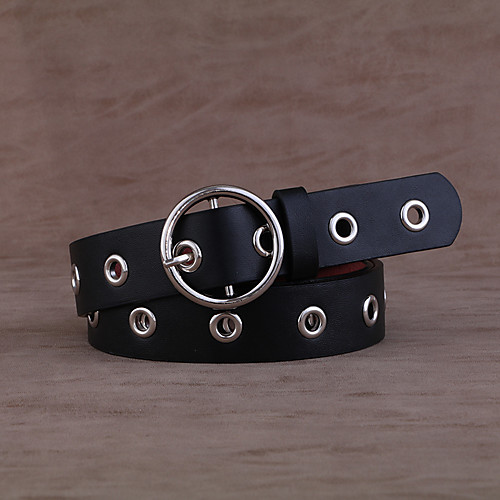 

Women's Basic Alloy Wide Belt - Vintage