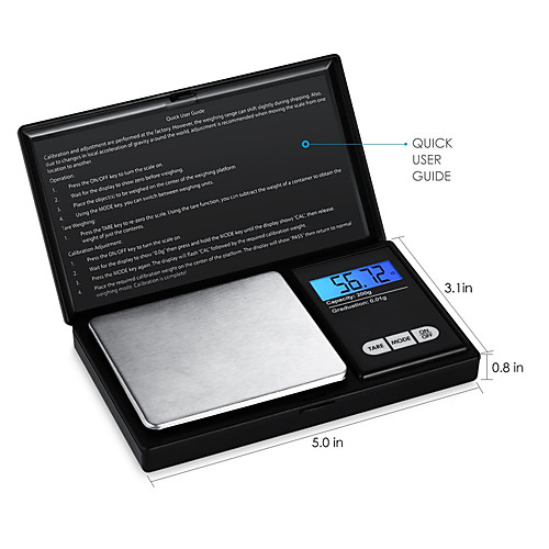 

High Precision Jewelry Scale Electronic Scale 0.01g Mini Electronic Scale Portable Pocket Scale 0.01g - 200g/0.01g
