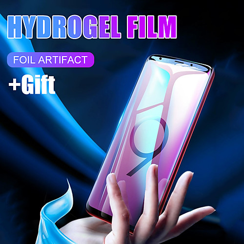 

full curved screen hydrogel film on the for samsung s10 lite e s8 s9 s10 plus protective soft film for samsung note 8 9 no glass