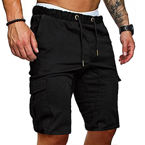 

Men's Basic Chinos Bermuda shorts Pants - Solid Colored Drawstring Black Khaki Green US38 / UK38 / EU46 / US40 / UK40 / EU48 / US42 / UK42 / EU50