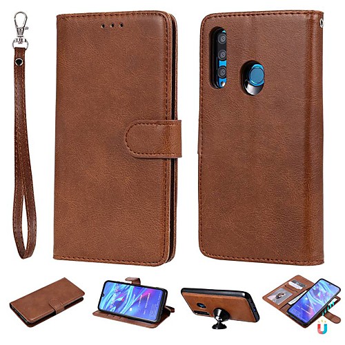 

Case For Huawei Huawei P20 / Huawei P20 Pro / Huawei P30 Wallet / Card Holder / with Stand Full Body Cases Solid Colored Hard PU Leather