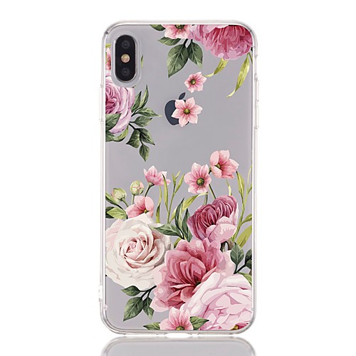 

Case For Apple iPhone 11 / iPhone 11 Pro / iPhone 11 Pro Max Shockproof / Transparent / Pattern Back Cover Flower Soft TPU