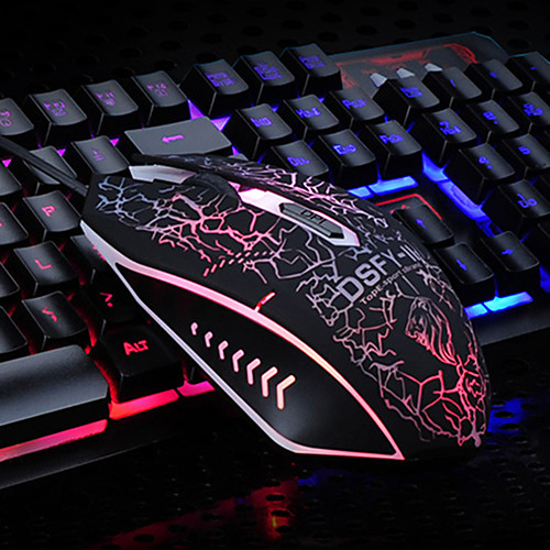 

LITBest USB Wired Mouse Keyboard Gaming Keyboard Mouse Set 800-1200-1600-2000 4 Level DPI
