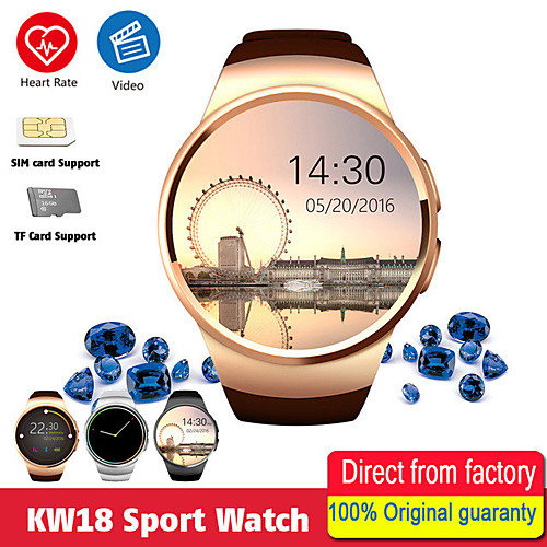 

KW18 Smart Watch Smart Watch BT Fitness Tracker Support Notify/ Heart Rate Monitor Sport Bluetooth Smartwatch Compatible IOS/Android Phones