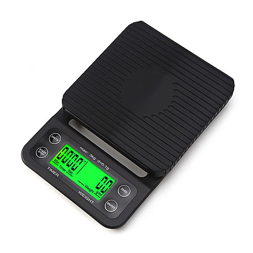 

3000g/0.1g Kitchen Scale Drip Coffee With Timer Function Electronic Digital Kitchen Scale with 1 Tray