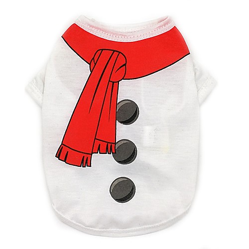 

Dog Shirt / T-Shirt Puppy Clothes Classic British Christmas Classic Style Christmas Dog Clothes Puppy Clothes Dog Outfits White Red Light Green Costume for Girl and Boy Dog Polyester XS S M L