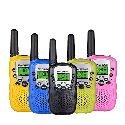 

Baofeng Mini BF-T3 Walkie Talkie Portable 8 Channel Children Two-Way Radio 10 Call Tones Hf Transceiver Communicator T3 (1 Pair))