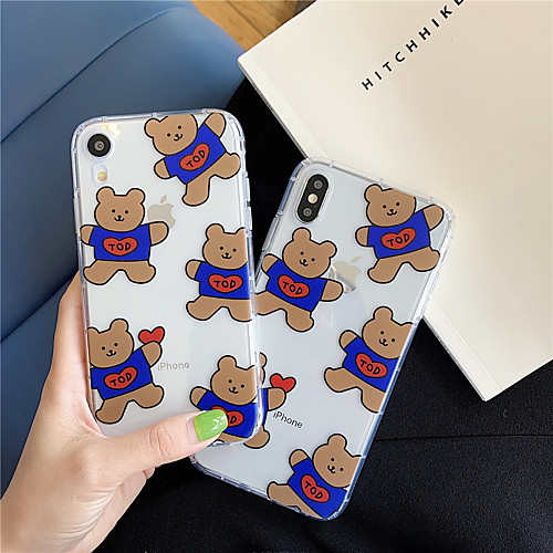 

Case For Apple iPhone XS / iPhone XR / iPhone XS Max Shockproof / Transparent / Pattern Back Cover Cartoon TPU for iPhone X XS 7 8 7plus 8plus 6 6 Plus 6s 6Splus