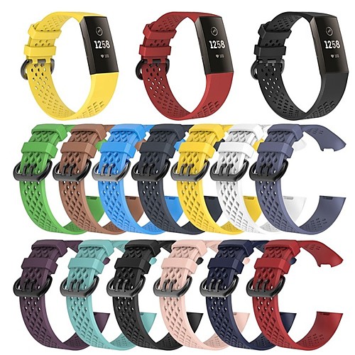 

Watch Band for Fitbit Charge 3 Fitbit Classic Buckle Silicone Wrist Strap