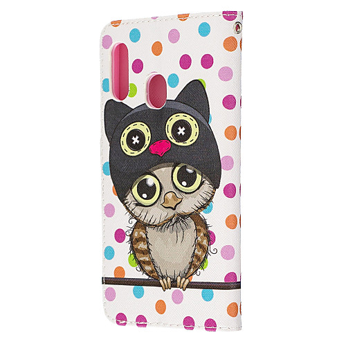 

Case For Samsung Galaxy A70(2019) / Galaxy A20E Wallet / Card Holder / with Stand Full Body Cases Polka Dot Owl PU Leather for A10(2019) / A20(2019) / A30(2019) / A40(2019) / A50(2019) / A70(2019)