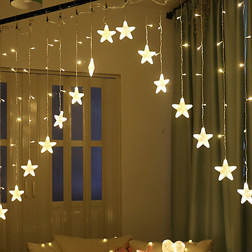 

8 Patterns LED Star Lights String Indoor Curtain String Lights Outdoor String Lights Outdoor Waterproof Holiday Lights