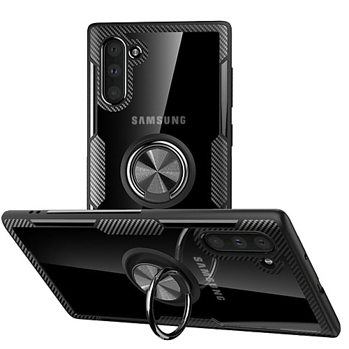 

Magnetic Ring Stand Silicone Case For Samsung Galaxy Note 10 Pro Note 10 Note 9 Case Shockproof Armor transparent Hard PC Back Cover TPU edge