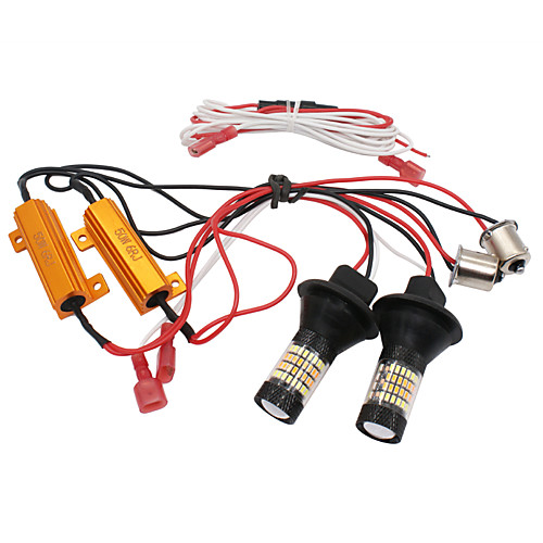 

1set DRL BAU15s 1156 P21W T20 7440 96LED DRL Running Lights Turn Signal Lights Canbus S25 Dual Mode External Lights