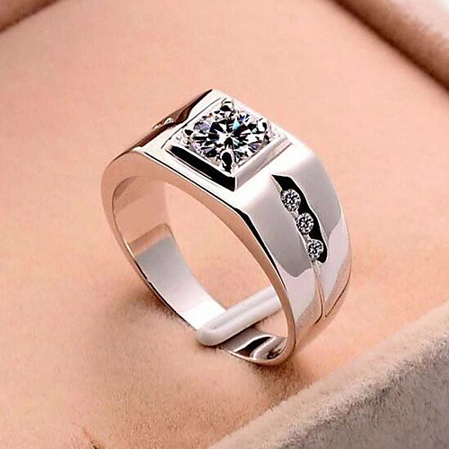 

Open Ring Classic Silver Copper Platinum Plated Precious Simple Fashion 1pc Adjustable / Men's / Adjustable Ring