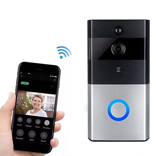 

HH-D05 720P Smart Home Security Video Surveillance Wireless Wifi Remote Voice Intercom Telephone Video Smart Day / Night Vision 166° Wide-angle Live View Doorbell