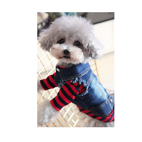 

Dog Hoodie Denim Jacket / Jeans Jacket Winter Dog Clothes Blue Costume Denim Jeans Cowboy Fashion XS S M L XL XXL