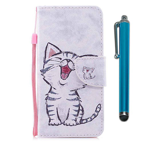

Case For Xiaomi Redmi Note 8 Pro / Redmi Note 8 / Redmi Note 7 Pro Wallet / Card Holder / with Stand Red Mouth Cat PU Leather / TPU for Redmi Note 7 / Redmi 8 / Redmi 8A / Mi CC9 / Mi CC9e