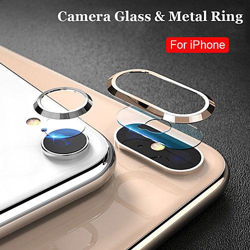 

protective glass on the for iphone 7 8 plus x xs max camera lens glass metal ring screen protector tempered glass for iphone xs