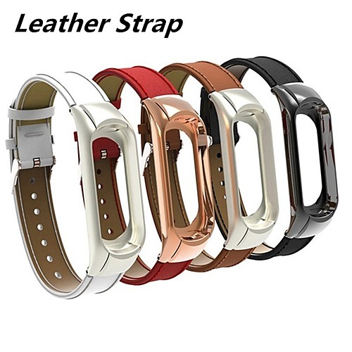 

Watch Band for Mi Band 3 Xiaomi Classic Buckle / Leather Loop Quilted PU Leather Wrist Strap