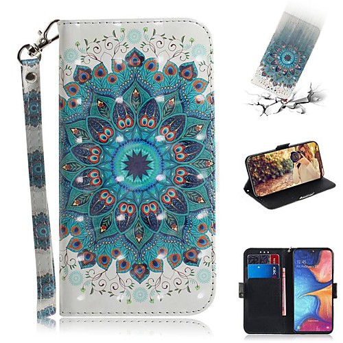 

Case For Samsung Galaxy A7(2018)/ A9(2018)/A20E(2019) Wallet / Card Holder / Shockproof Full Body Cases Peacock Tail PU Leather for Galaxy A6(2018)/A10/A30/A40/A50/A60/A70/A80/A90/A2 Core/ A8(2018)