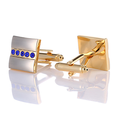 

Cufflinks Classic Fashion Crystal Brooch Jewelry Golden For Wedding