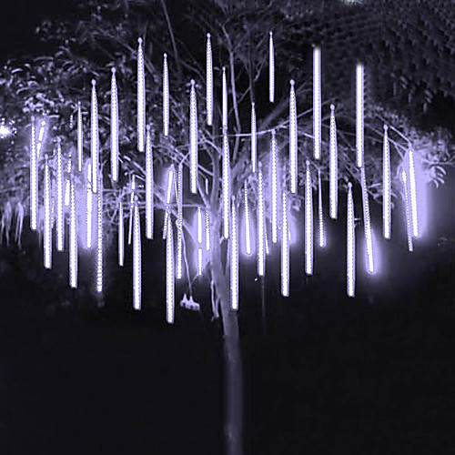 

LED Falling Rain Lights Meteor Shower Lights Christmas Lights 50cm 10 Tube 540 LEDs, Falling Rain Drop Icicle String Lights for Christmas Trees Halloween Decoration Holiday Wedding AC 100-240V