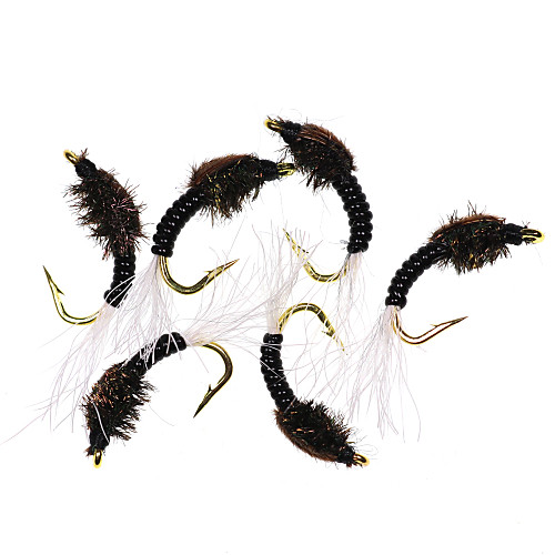 

6 pcs Fishing Lures Flies Sinking Bass Trout Pike Fly Fishing