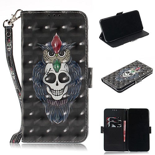 

Case For Apple iPhone XS / iPhone XR / iPhone XS Max Wallet / Card Holder / Shockproof Full Body Cases Skull PU Leather for iPhone 8 Plus/ iPhone 7 Plus/ iPhone 6S Plus/iPhone 8/7/6S/ iPhone 5/5S/SE