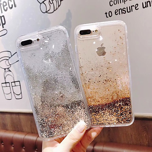 

Case For Apple iPhone XS / iPhone XR / iPhone XS Max Flowing Liquid / Glitter Shine Back Cover Heart / sky / Glitter Shine TPU / PC