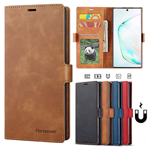 

Luxury Case For Samsung Galaxy Note 10 Plus Galaxy Note 10 Galaxy Note 9 Phone Case Leather Flip Wallet Magnetic Cover With Card