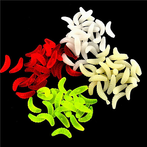 

50 pcs Fishing Lures Soft Bait Worm Sinking Bass Trout Pike Bait Casting Lure Fishing
