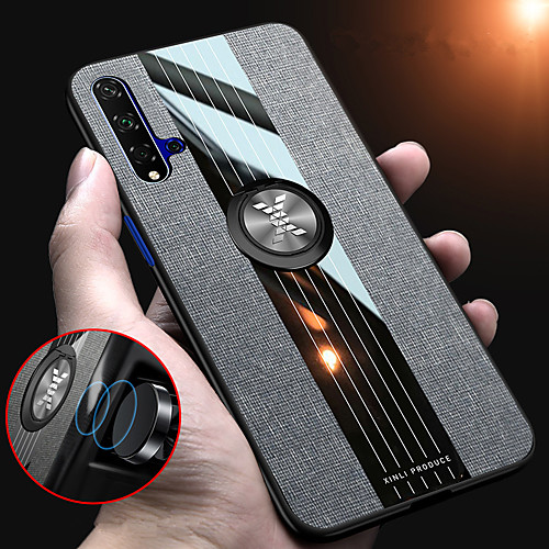 

Fabric Magnetic Ring Holder Soft Frame Cloth Case For Huawei Honor 20 Pro Honor 20 Honor 9X Pro Honor 9X Silicone Tpu edge
