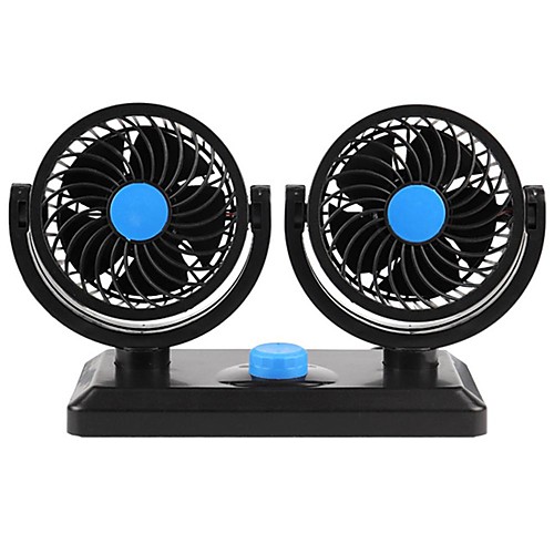 

12V 360 grados todo-redondo ajustable Auto ventilador de refrigeracin aire doble cabeza coche de bajo ruido accesorios del ventilador del coche del ventilador del aire del refrigerador del coche