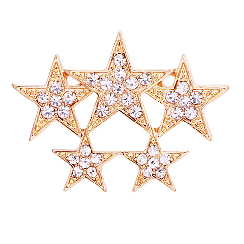 

Men's Cubic Zirconia Brooches Stardust Star Luxury Basic Trendy Fashion Brooch Jewelry Gold Silver For Wedding Party Daily Work