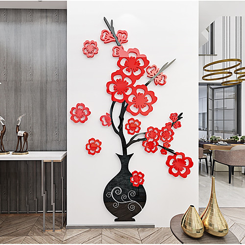 

Acrylic wall flower vase wall sticker