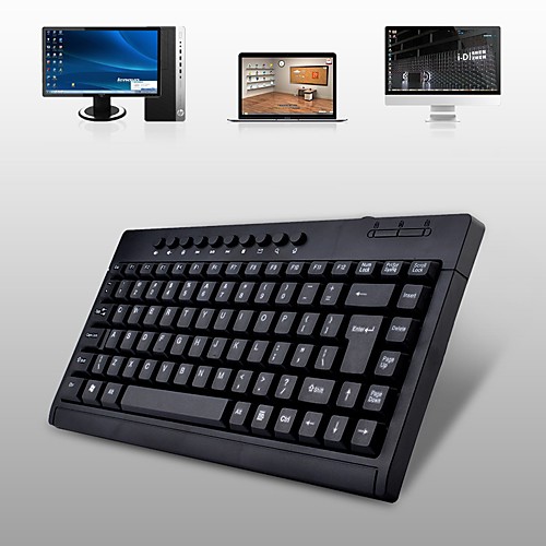

Slim Mini Keyoard USB Wired Office Keyboard for Laptop Desktop