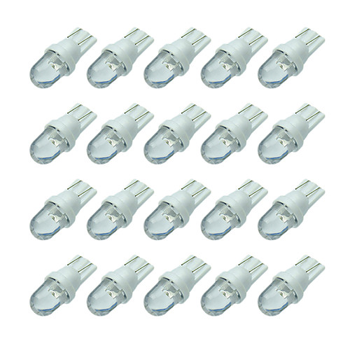 

20pcs Car White LED 12V 194 168 5W T10 Side Car Auto Wedge Dashboard Light