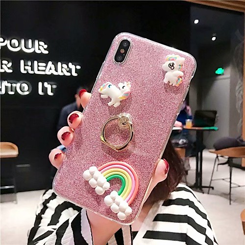 

Case For Huawei Huawei Honor 10 / Honor 10 Lite / Honor V20 Shockproof / Transparent / Pattern Back Cover Transparent / 3D Cartoon / Glitter Shine TPU