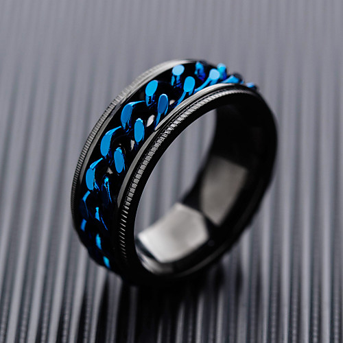 

Band Ring Two tone Blue Stainless Steel Precious Stylish Unique Design Trendy 1pc 7 8 9 10 11 / Men's
