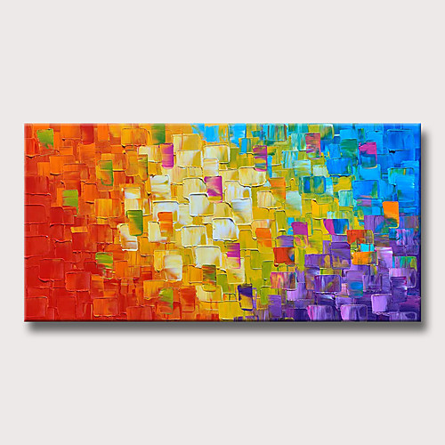 

Oil Painting Hand Painted Horizontal Abstract Modern Rolled Canvas (No Frame)