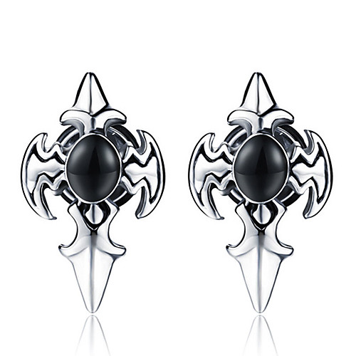 

Men's Women's Stud Earrings Sculpture Cross Statement Unique Design Punk Baroque Gothic Stainless Steel Earrings Jewelry Gold / Silver For Daily Carnival Street Club Bar 2pcs
