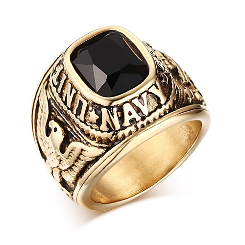 

Men's Band Ring Ring 1pc Gold Titanium Steel Luxury Vintage Trendy Party Daily Jewelry Sculpture Eagle