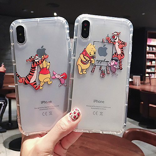 

Case For Apple iPhone XS Max / iPhone X Soft silicone Shockproof Apple protective shell Cartoon TPU Pattern Pouch Bag Flower Soft Plastics for iPhone 6 / iPhone 6s Plus / iPhone 8