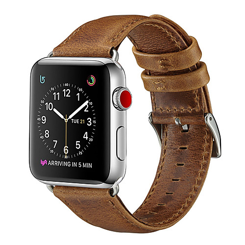 

For Apple Watch Band 44mm/40mm/38mm/42mm Genuine Leather Replacement Bands Strap With Retro Crazy Horse Texture For Apple Watch Series 4 3 2 1