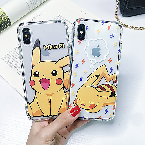 

Case For Apple iPhone XS Max / iPhone X Soft silicone Shockproof Apple protective shell Cartoon TPU Pattern Pouch Bag Flower Soft Plastics for iPhone 6 / iPhone 6s Plus / iPhone 8