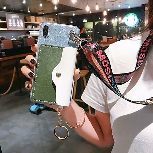 

Case For Xiaomi Xiaomi Redmi Note 6 / Xiaomi Redmi 6 Pro / Xiaomi Redmi Note 7 Wallet / Card Holder / Shockproof Back Cover Glitter Shine TPU