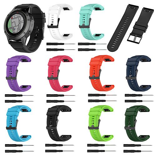 

Smart Watch Band for Garmin 1 pcs Sport Band Silicone Replacement Wrist Strap for Fenix 5x Fenix 5x Plus Fenix 3 HR Fenix 3 Sapphire Fenix 3 26mm