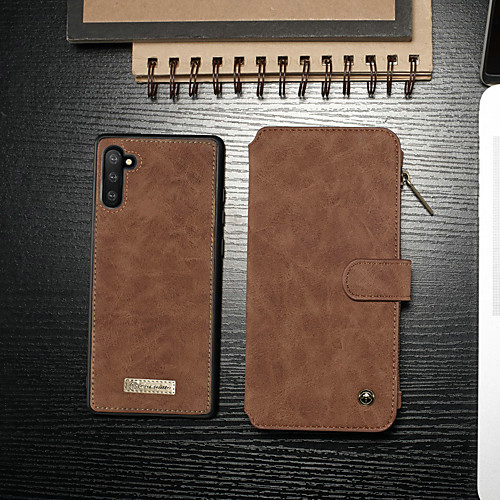 

Caseme Case For Samsung Galaxy Galaxy Note 10 / Galaxy Note 10 Plus Wallet / Card Holder / Shockproof Full Body Cases Solid Colored PU Leather